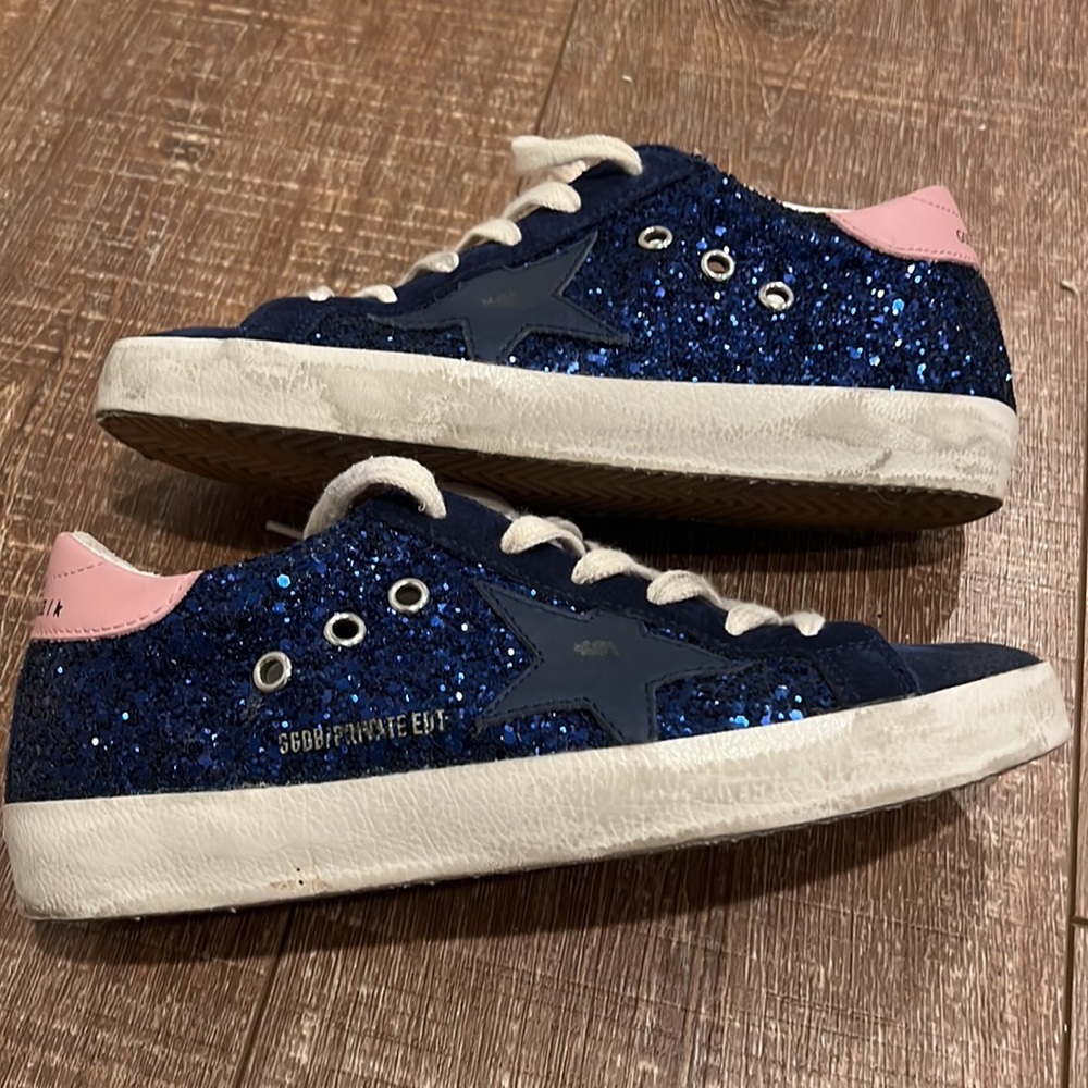 Golden Goose Superstar Leather Glitter Low Top Sneakers - Picture 10 of 13